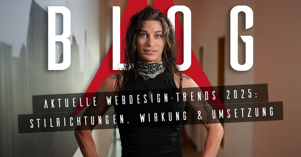 Beitragsbild zu Aktuelle Webdesign-Trends 2025: Stilrichtungen, Wirkung & Umsetzung