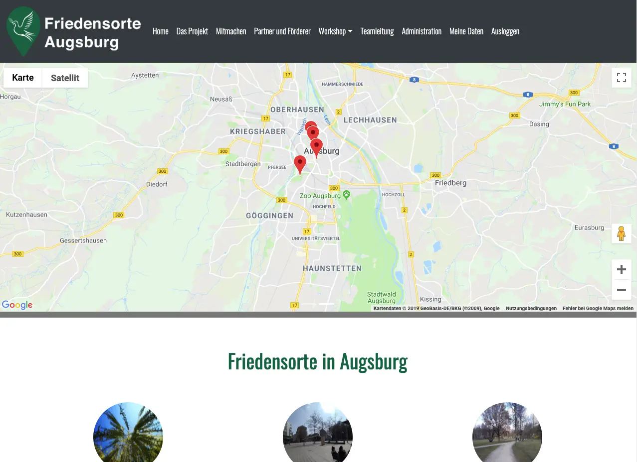 Projektansicht: Friedenorte Augsburg – 1