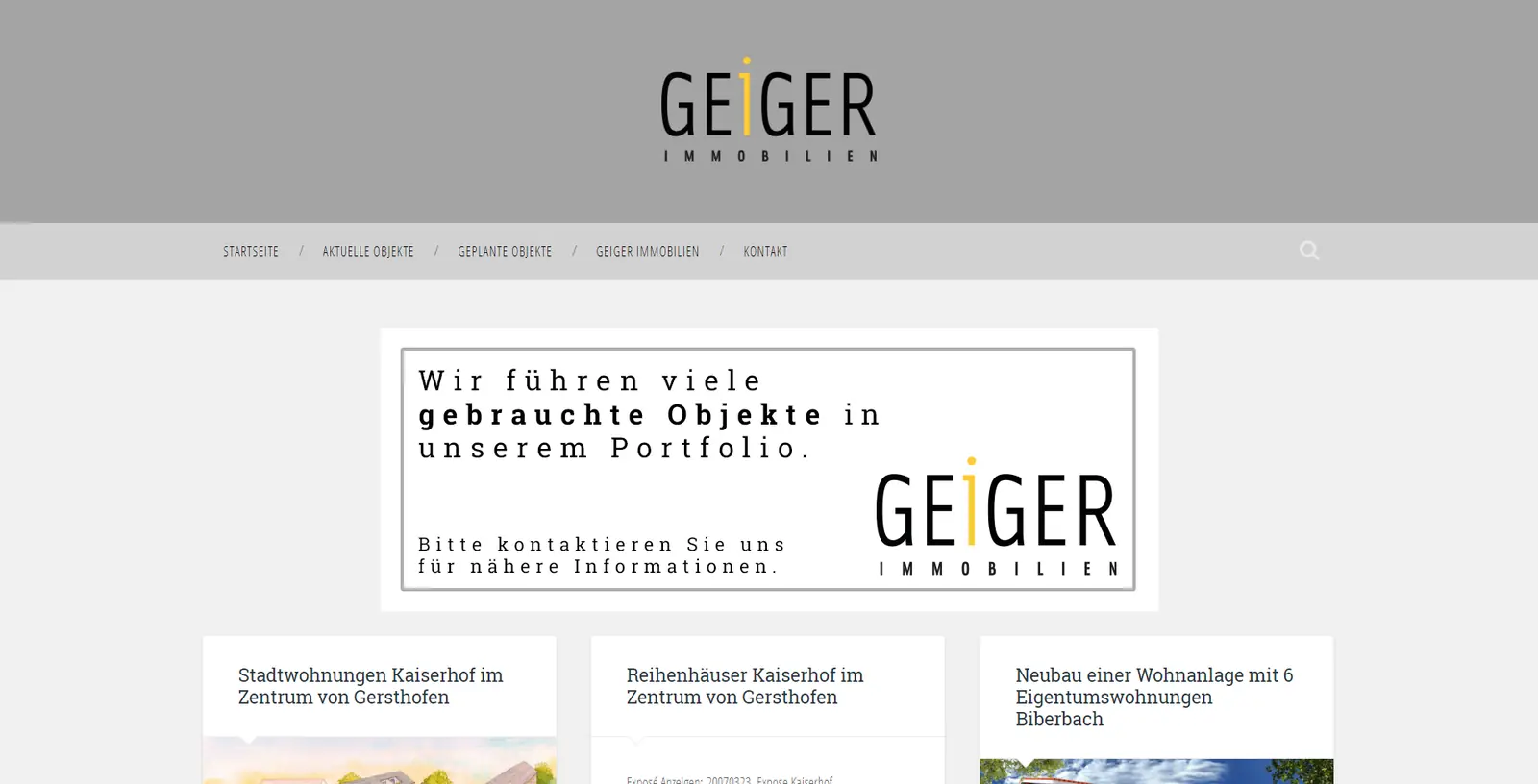 Projektvorschau: Geiger Immobilien