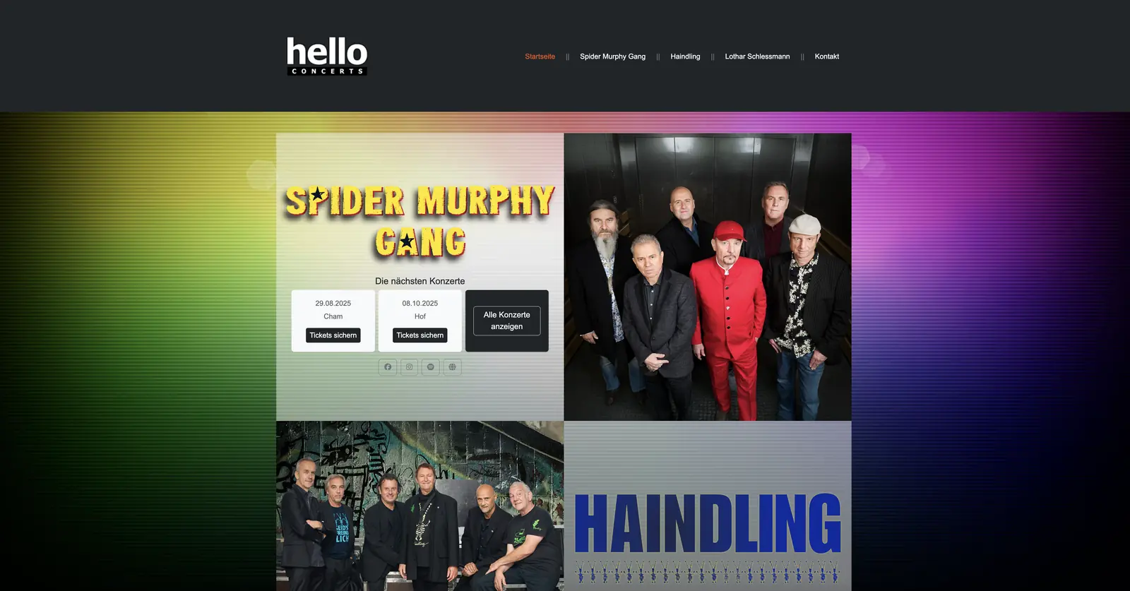 Project view: helloconcerts.de Konzertagentur – 1