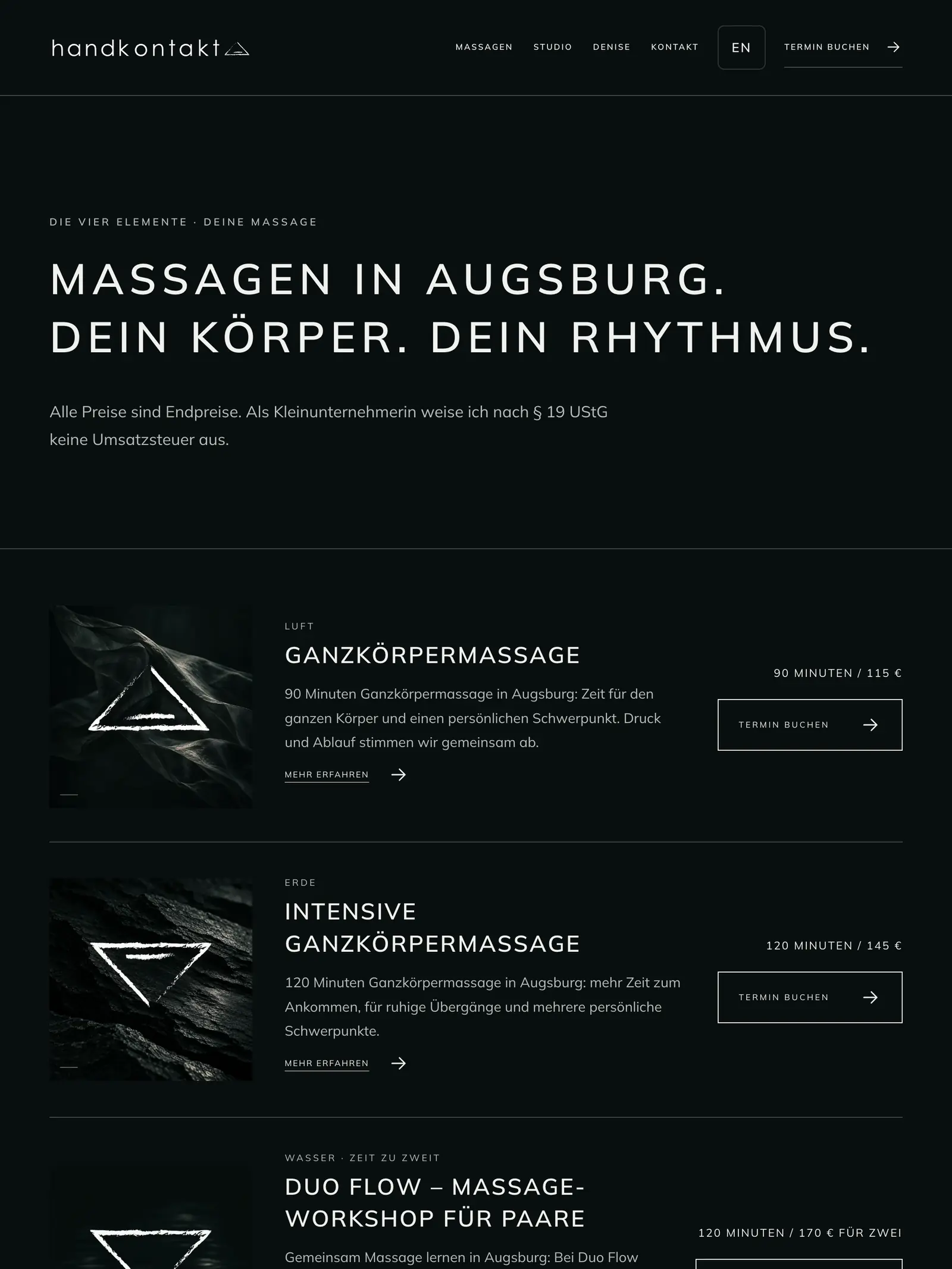 Projektansicht: Handkontakt – Massage in Augsburg – 2