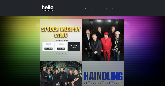 Project: helloconcerts.de Konzertagentur