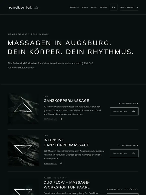 Handkontakt – Massage in Augsburg - scinet - Web Agency in Augsburg